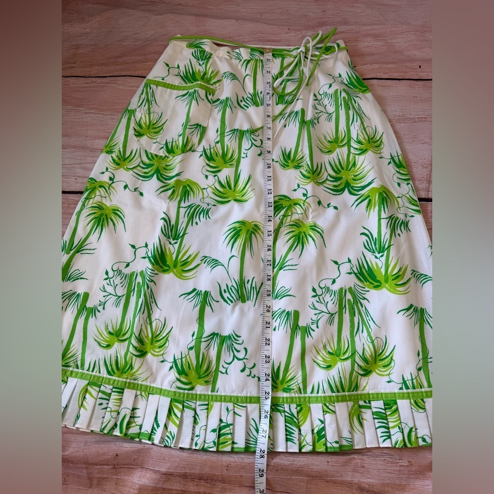 VTG The Lilly Lilly Pulitzer 60s Label Tropical Palm Trees Maxi midi Skirt Sz 12 - Picture 5 of 6